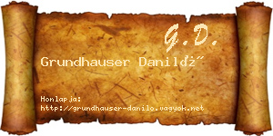 Grundhauser Daniló névjegykártya